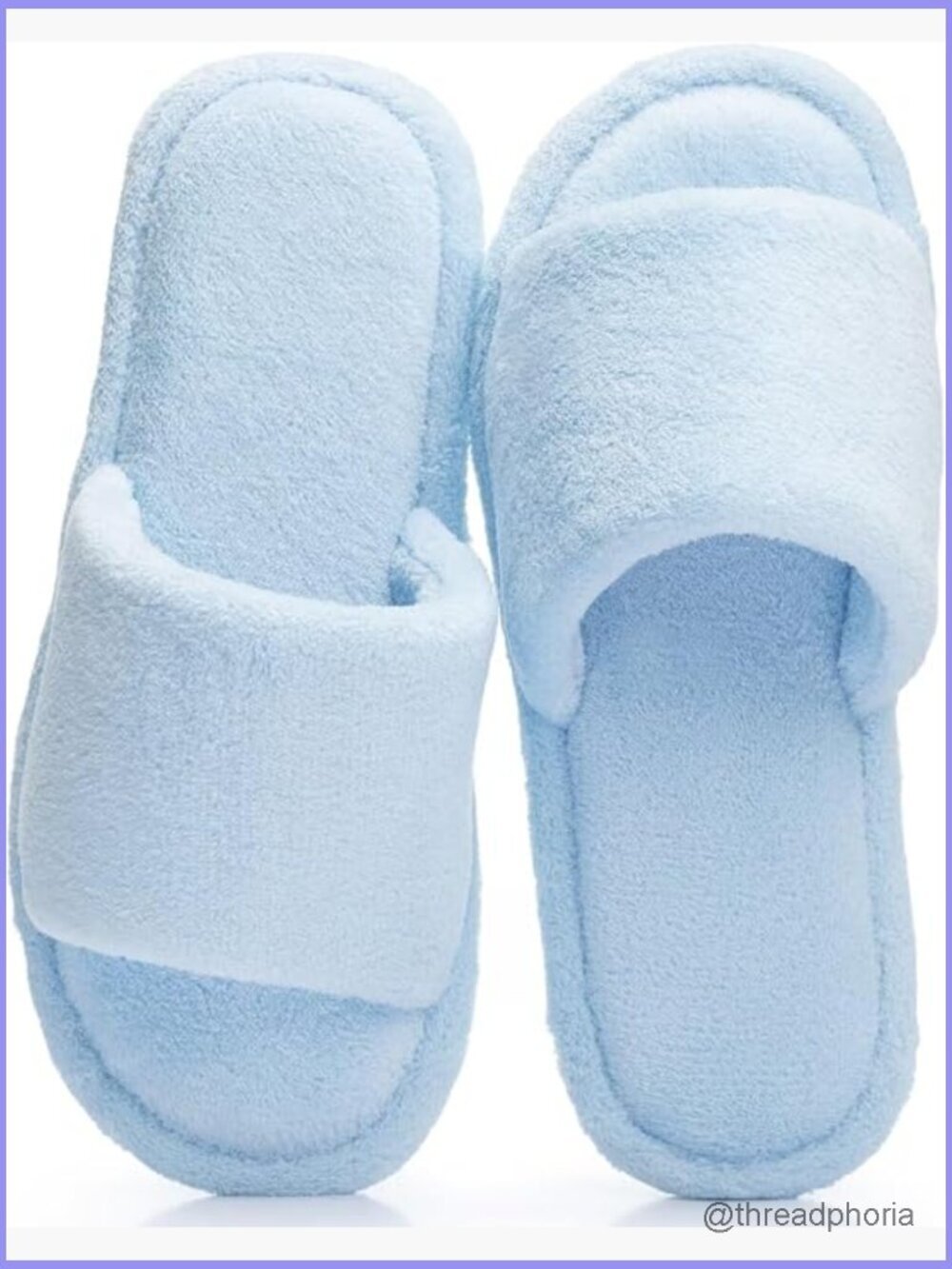 Open Toe Memory Foam House Slippers - Non-Slip Indoor Slides, Breathable